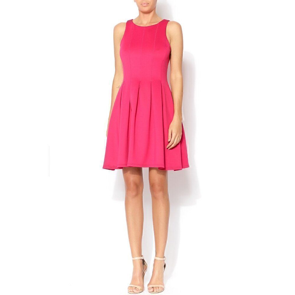 Bailey 44 Pink Best Friend Scuba Fit and Flare Dress